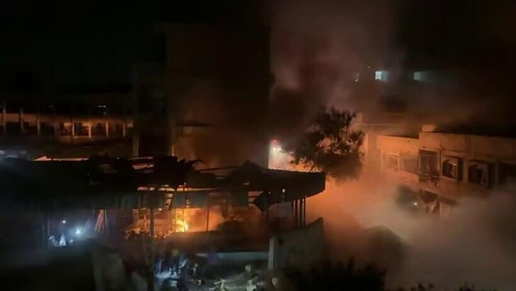 הרס אחרי תקיפת צה"ל בבית ספר בעיר עזה ששימש כמפקדה למחבלי חמאס וג'יהאד איסלאמי