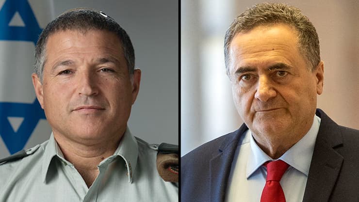 כ"ץ וזיני (צילום: עמית שאבי, דובר צה"ל) ישראל כ"ץ דוד זיני