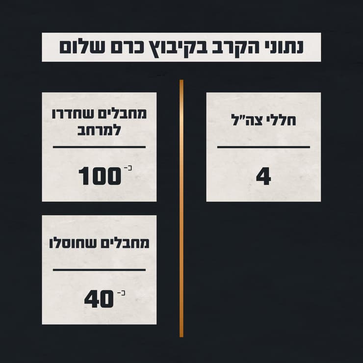 נתוני הקרב שהתרחש בקיבוץ כרם שלום