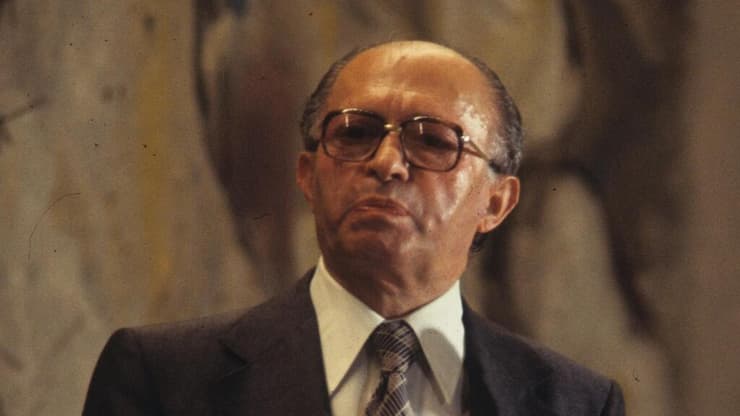 מנחם בגין. "איני יכול עוד" (צילום: דוד רובינגר) מנחם בגין