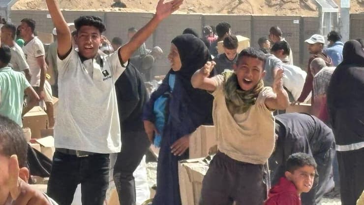 היום השני לחלוקת הסיוע ההומניטרי ברצועה