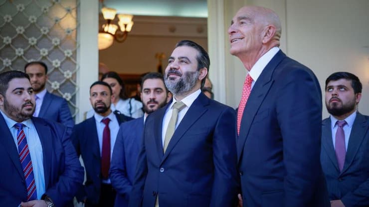 סוריה חנוכה מחדש של בית שגריר ארה"ב שר החוץ הסורי אסעד א-שיבאני והשליח האמריקני לסוריה תומאס ברק 