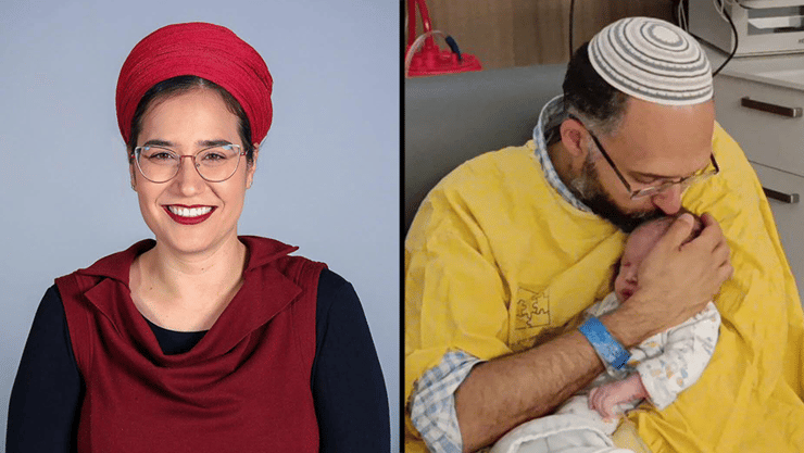 חצאים צאלה גז, הנרצחת בפיגוע בשומרון, רביד חיים ז"ל תינוקה של  צאלה גז ז"ל ביחד עם אביו חננאל