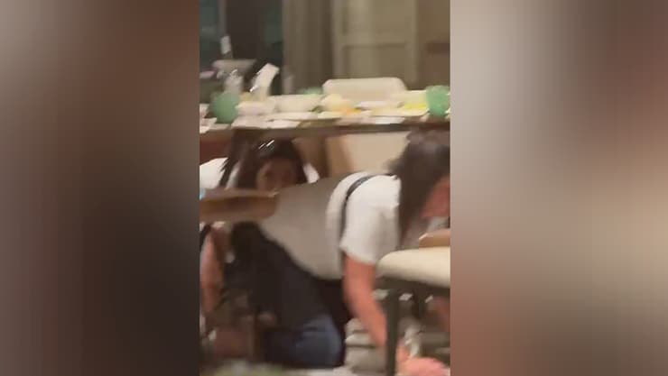 התיעוד מתוך המסעדה אירוע ירי במסעדה סמוך לכפר קאסם