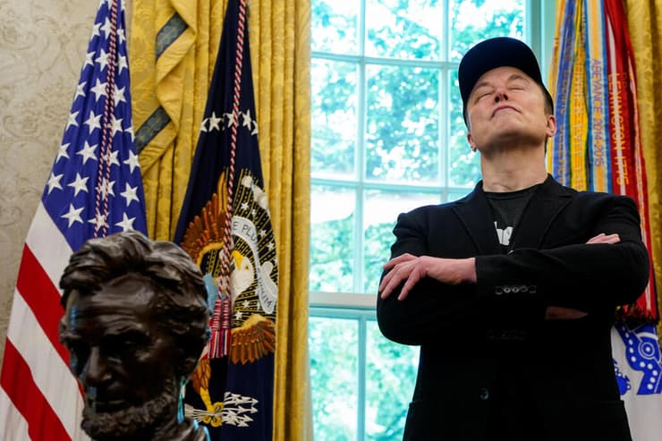 מסיבת עיתונאים של דונלד טראמפ ואילון מאסק