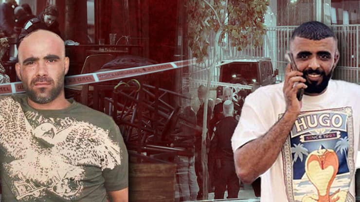 מימין: עודאי שעבאן וזירת הרצח בכפר קאסם. משמאל: אמין שעבאן וזירת הפיגוע בדיזנגוף (צילום: רויטרס) עודאי שעבאן ואמין שעבאן וזירות הרצח בכפר קאסם ובתל אביב