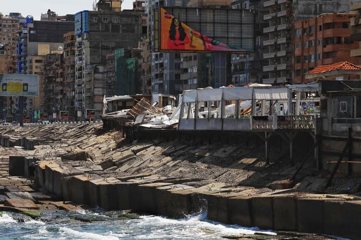 צילום: Hazem GOUDA / AFP מזג אוויר סוער במחוז אלכסנדריה במצרים