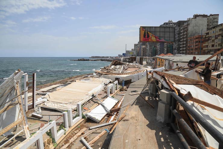 צילום: Hazem GOUDA / AFP מזג אוויר סוער במחוז אלכסנדריה במצרים
