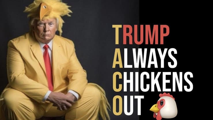 אחד הציוצים על מדיניות TACO של טראמפ