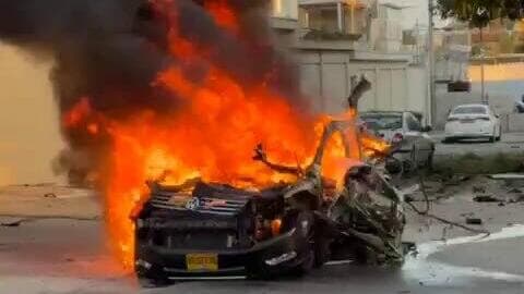 רכב שהתפוצץ ממטען בג'לג'וליה, אתמול רכב התפוצץ בג'לג'וליה