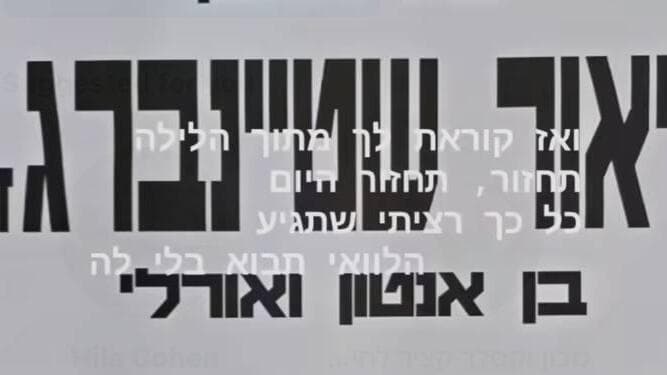 סטורי שהעלתה אמו של ליאור שטיינברג ז"ל