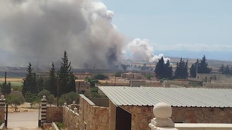 פיצוץ טילים בתוך מחסן תחמושת בעיר חמה, סוריה