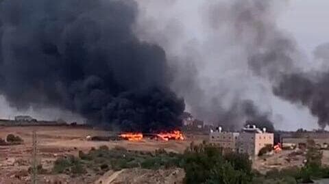 האש שהציתו מתנחלים בכפר ליד רמאללה, אתמול הצתות באזור דיר דיבוואן בבנימין