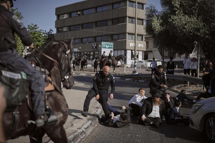 מחאת חרדים בבני ברק