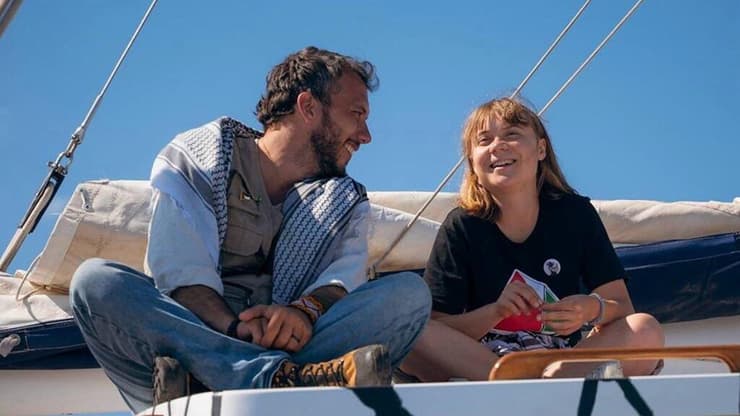 גרטה ותומך חיזבאללה אבילה