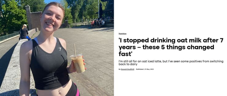 סיקור שלילי בתקשורת בנוגע לחלב שיבולת שועל