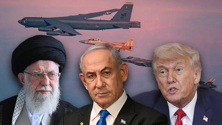<div style="direction: ltr;"></div>בארה"ב חתרו למו"מ - אך הבינו שישראל עומדת לתקוף. טראמפ, נתניהו וחמינאי (צילום: חיים צח לע"מ, REUTERS/Evelyn Hockstein, Iranian Leader's Press Office - Handout/Getty Images , דובר צה"ל) דונלד טראמפ בנימין נתניהו עלי חמינאי