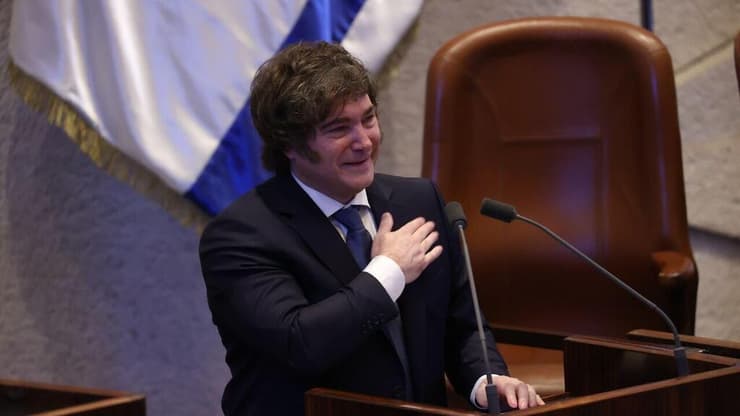 נשיא ארגנטינה חביאר מיליי מבקר בכנסת בירושלים