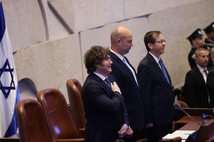 נשיא ארגנטינה חביאר מיליי מבקר בכנסת בירושלים