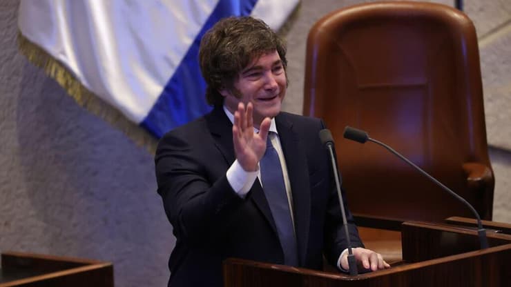 נשיא ארגנטינה חביאר מיליי מבקר בכנסת בירושלים