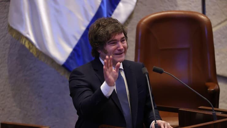 נשיא ארגנטינה חביאר מיליי מבקר בכנסת בירושלים