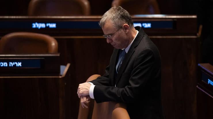 לוין לא הצליח למנות - אז שלף את החוק לקידום מהיר (צילום: אלכס קולומויסקי) הצבעות להצעת חוק פיזור הכנסת במליאה
