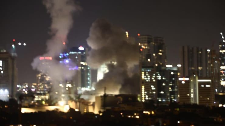 נפילה של שיגור מאיראן בתל אביב