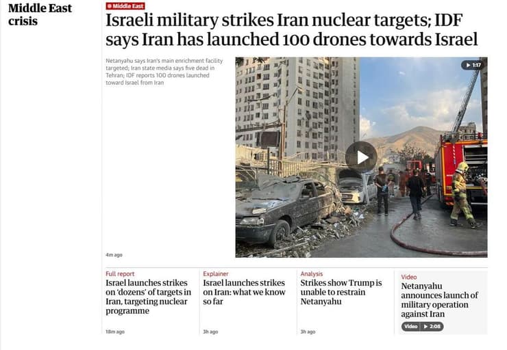 כותרות ב עולם תקיפה תקיפות ב איראן חיל האוויר טהרן