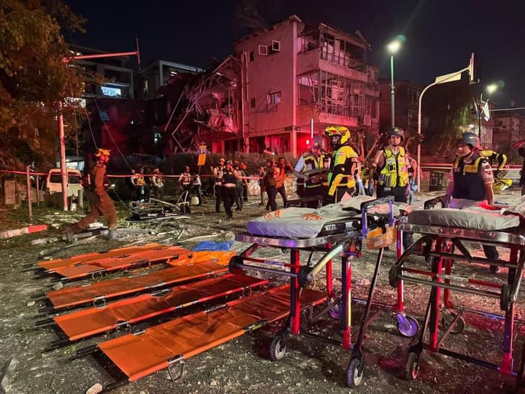 זירת הפגיעה ברמת גן