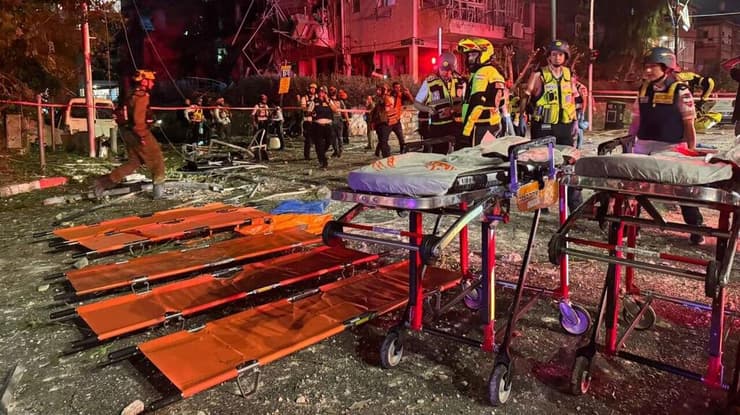 זירת הפגיעה ברמת גן