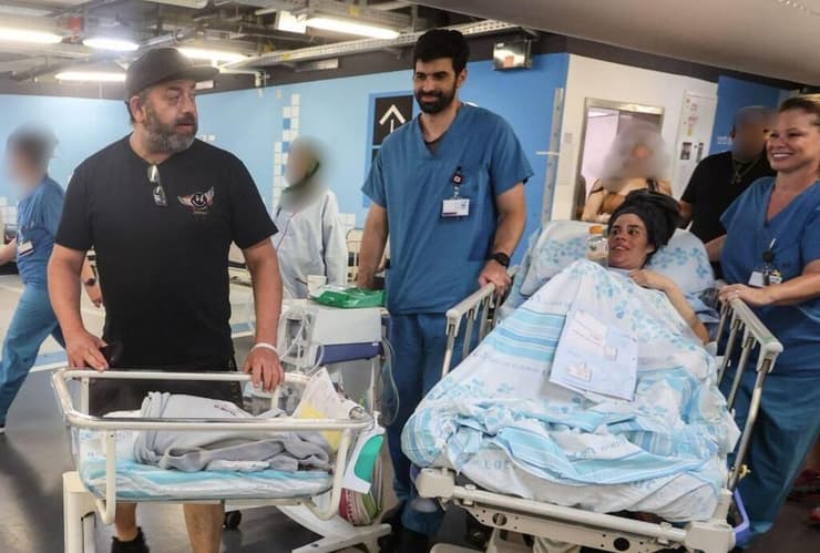 שני לבנה בונפיל ובעלה משה תושבי טירת הכרמל הביאו לעולם את בתם בבית החולים התת קרקעי הממוגן ברמב"ם חיפה