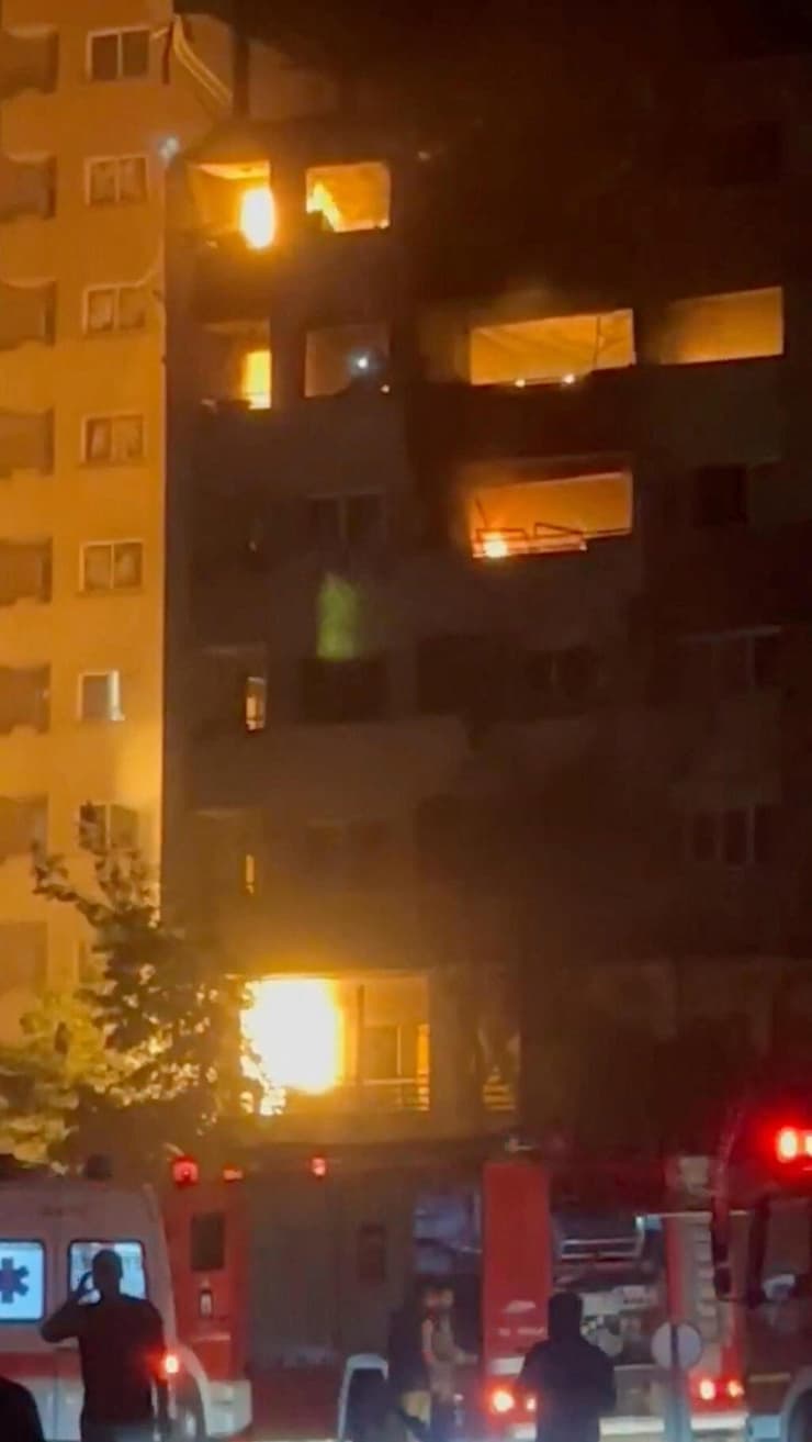 נזקים נזקי הרס שהיד טהרן איראן תקיפה אווירית תקיפות אוויריות חיל האוויר עשן מבצע עם כלביא מבנה מגורים
