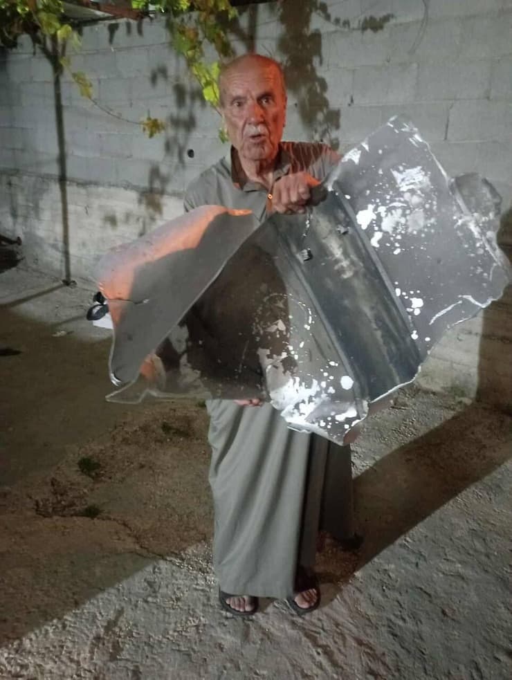 נפילת חלקי טיל בעיירה קריות, דרומית לשכם