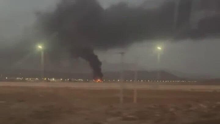 עשן מיתמר באזור נתנז חיל האוויר תוקף באיראן