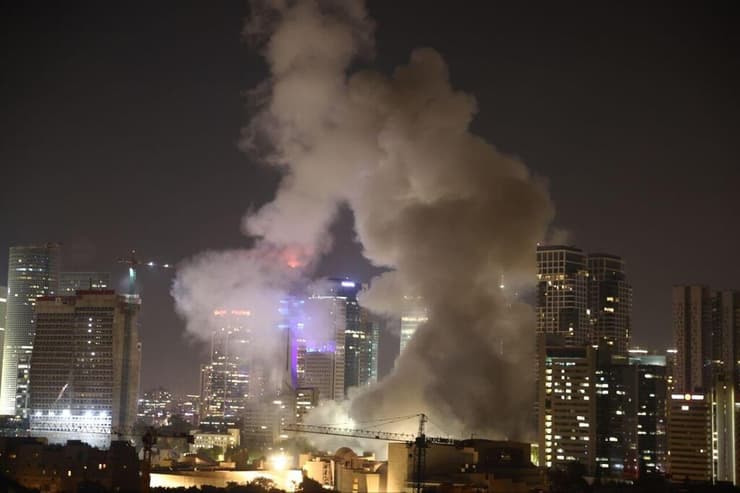 נפילה של שיגור מאיראן בתל אביב