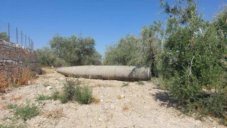 שרידי טיל נפלו בעיירה נסף אג'בּייל, בצפון־מערב העיר שכם