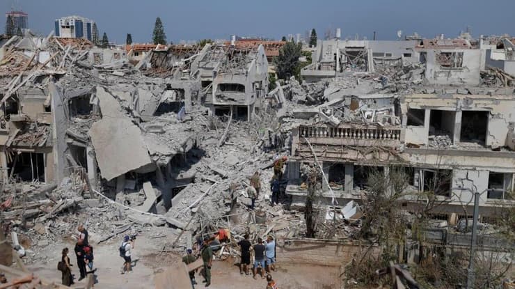 זירת נפילת הטיל האיראני בראשון לציון