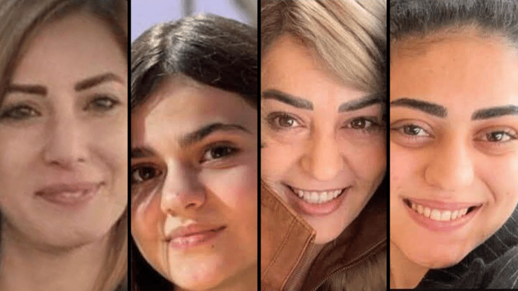 מימין לשמאל: שדא, מנאר אל-קאסם וחאלה אבו אל-היג'א חטיב, ומנאר דיאב חטיב שנהרגו מהטיל האיראני בטמרה