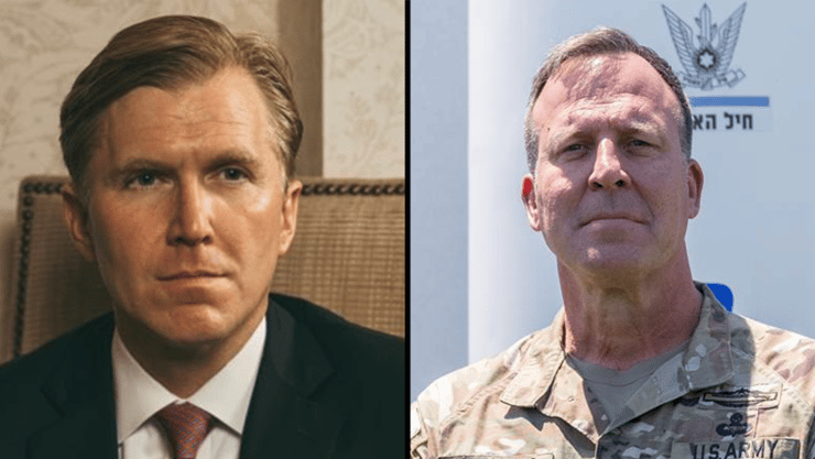 הגנרל קורילה וסגן שר ההגנה קולבי (צילום: מתוך X, דובר צה"ל ) הגנרל קורילה וסגן שר ההגנה קולבי
