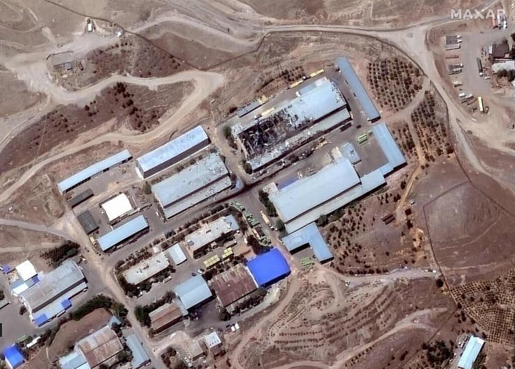 צילום לוויין 14 ביוני נזק לבסיס הטילים גאדיר ליד טהרן איראן תקיפה של חיל האוויר ישראל מבצע עם כלביא