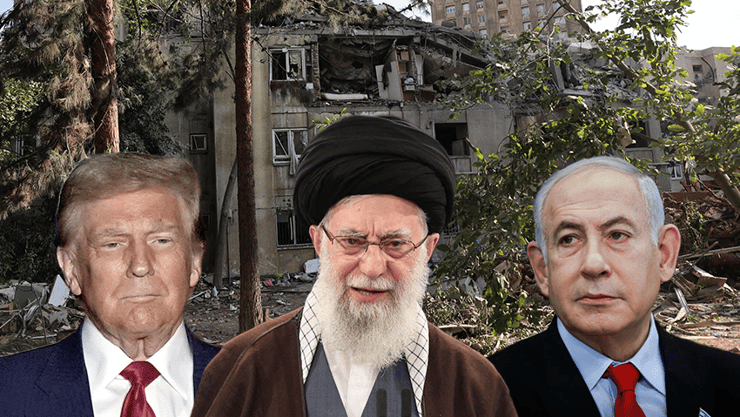 "זו החלטה של נשיא ארה"ב". נתניהו, חמינאי וטראמפ (צילום: חיים גולדברג/פלאש90, AFP, Carlos Osorio/AP Majid Asgaripour/WANA via REUTERS) תקיפה בטהרן