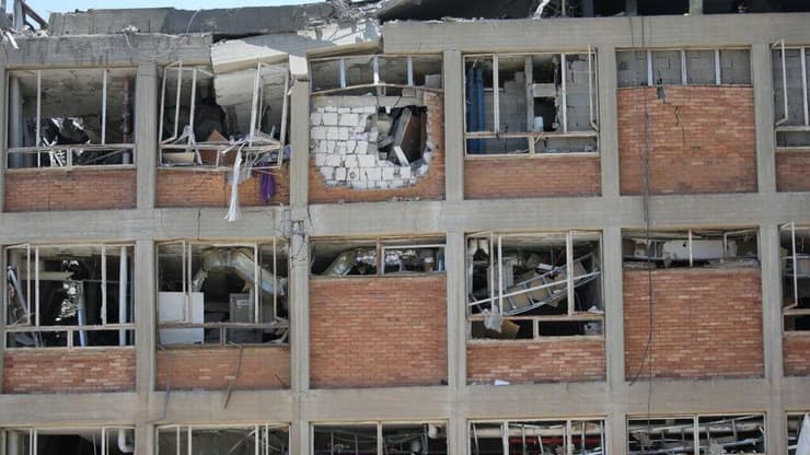 זירת הפגיעה בסורוקה בבאר שבע