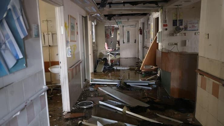 בית חולים סורוקה לאחר הפגיעה מהמטח האיראני