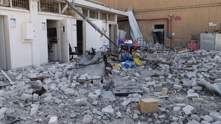 בית חולים סורוקה לאחר הפגיעה מהמטח האיראני