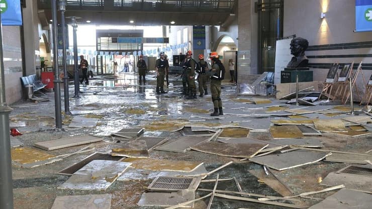 זירת הפגיעה בסורוקה בבאר שבע