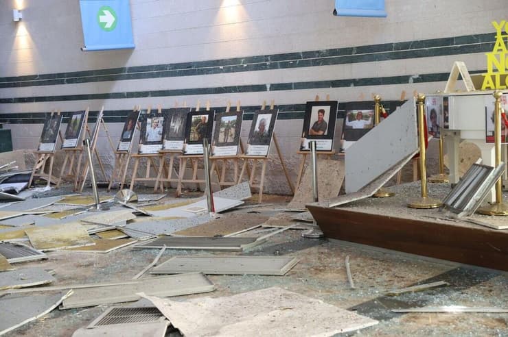 זירת הפגיעה בסורוקה בבאר שבע