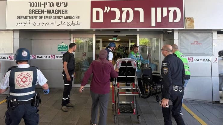 פינוי פצועים לבית החולים רמב"ם בחיפה