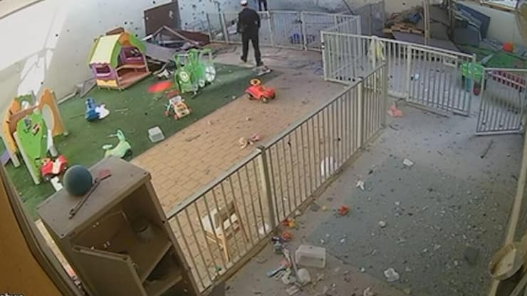 תיעוד נפילה בגן ילדים בבאר שבע
