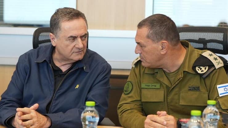 שר הביטחון ישראל כ"ץ והרמטכ"ל אייל זמיר בהערכת מצב