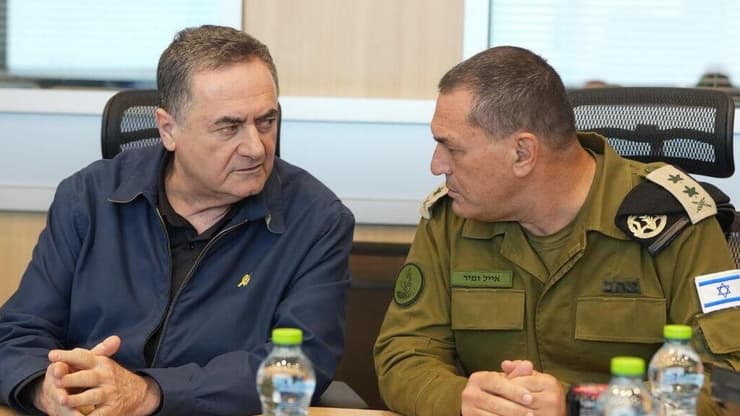 שר הביטחון ישראל כ"ץ והרמטכ"ל אייל זמיר בהערכת מצב